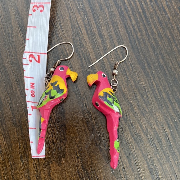 Parrot earrings - Picture 2 of 2
